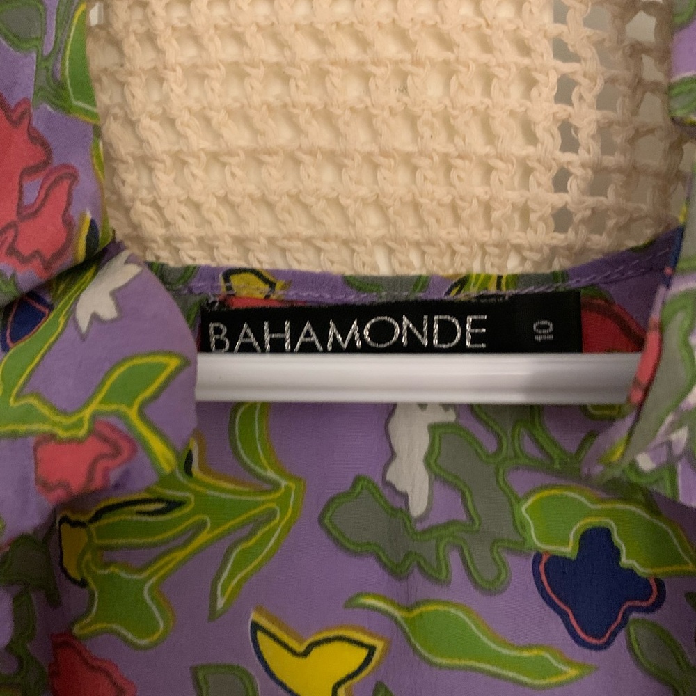 Bali boutique stunning silk bolero with crochet detail. S-M (Australian 10) - Picture 2 of 3